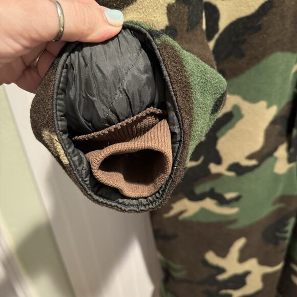 Vintage Cabelas Dry Plus Camo Fleece Coveralls Lined Made In USA Mens 2X - Picture 3 of 9